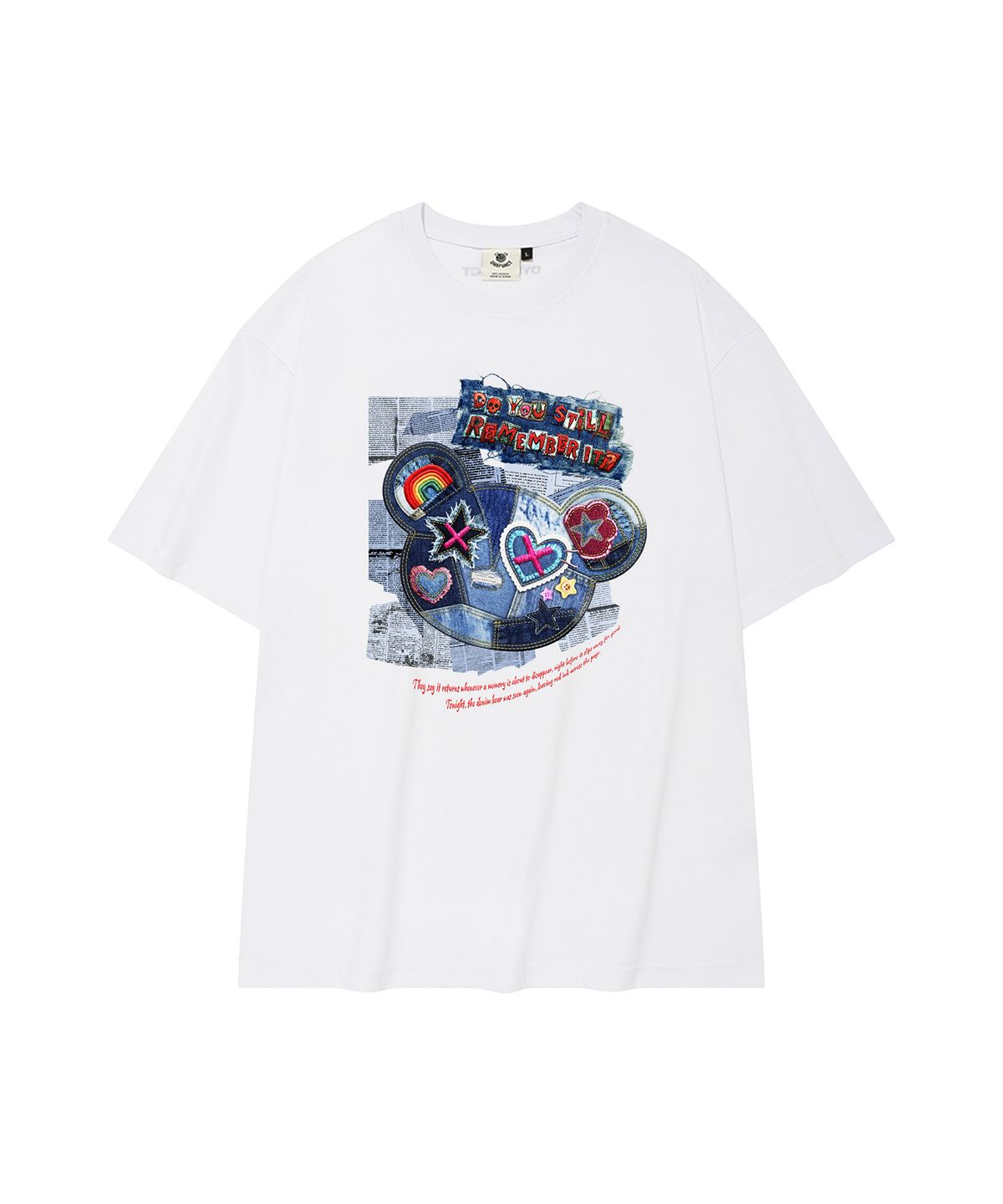 디스펑트(DYSFUNCT) DENIM BEARS REMEMBER T-SHIRT(WHITE)