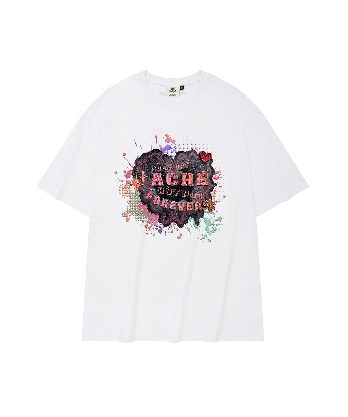 디스펑트(DYSFUNCT) VINTAGE HEART PATCH T-SHIRT(WHITE)