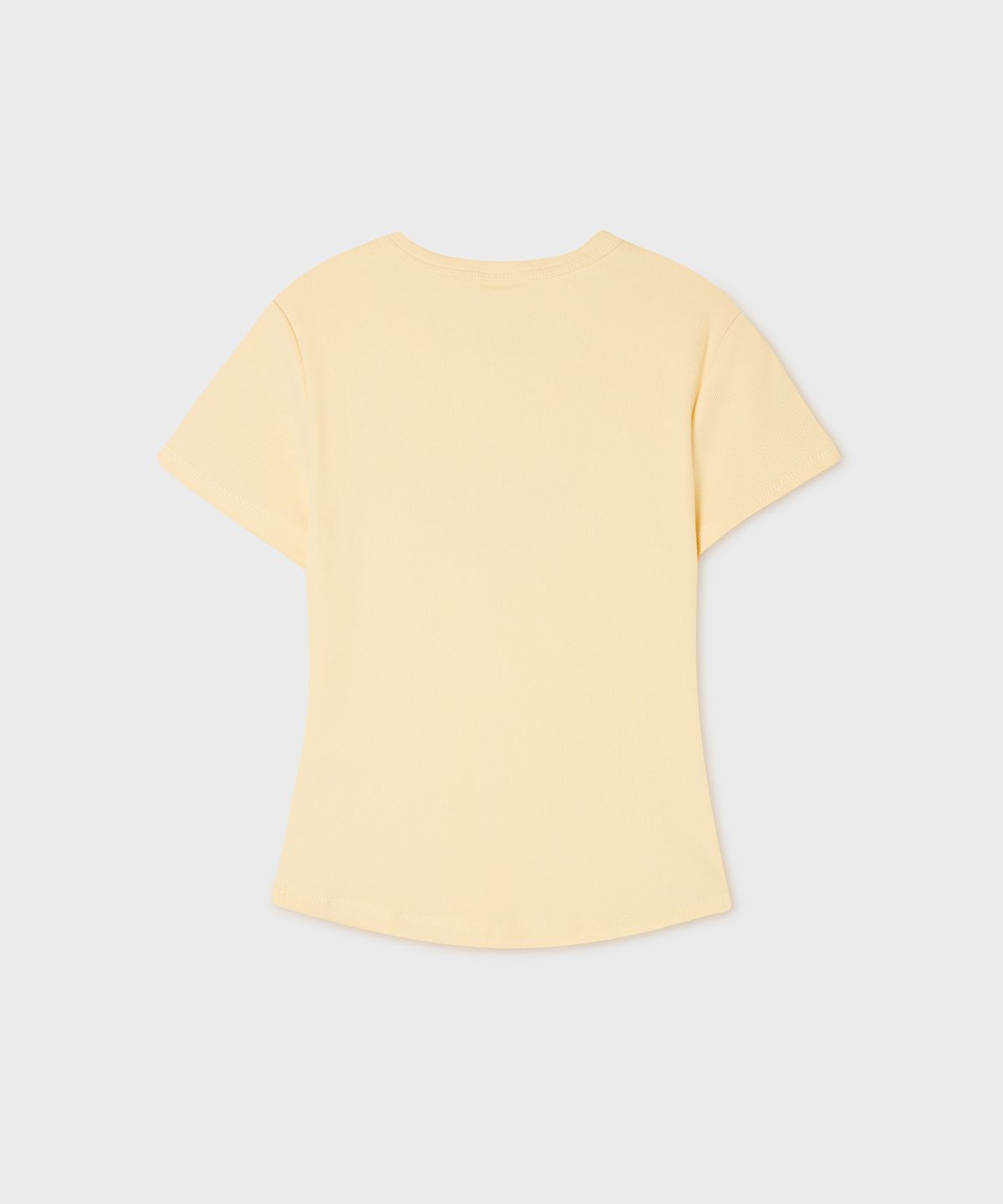 후아유(WHO.A.U) USA Ribbed Short-sleeve T-shirt / WHRAG3791F