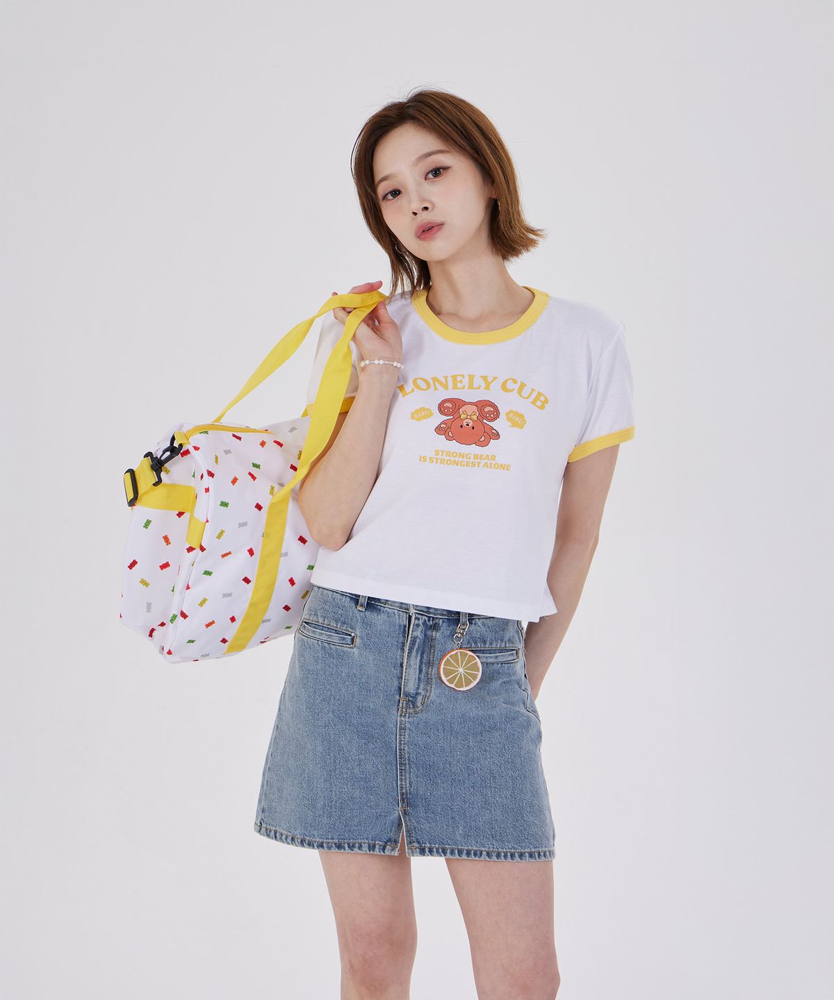 디스펑트(DYSFUNCT) LONELY CUB RINGER T-SHIRT(YELLOW)
