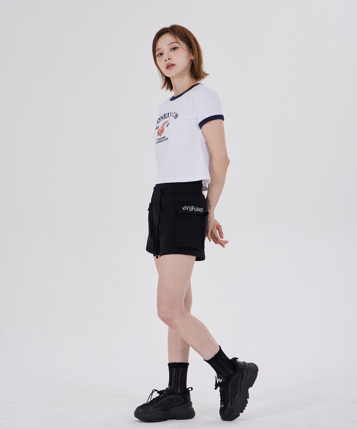디스펑트(DYSFUNCT) LONELY CUB RINGER T-SHIRT(NAVY)