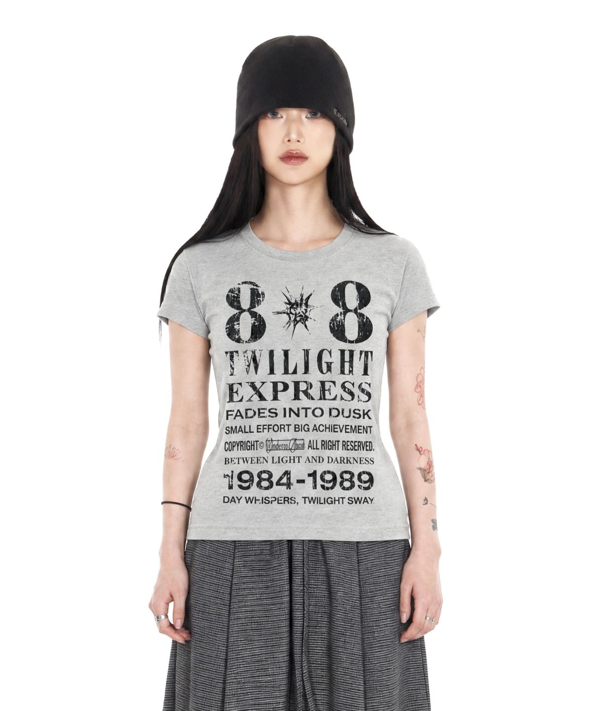 아이돈워너셀(IDWS) [W]Novichi T-Shirt Gray