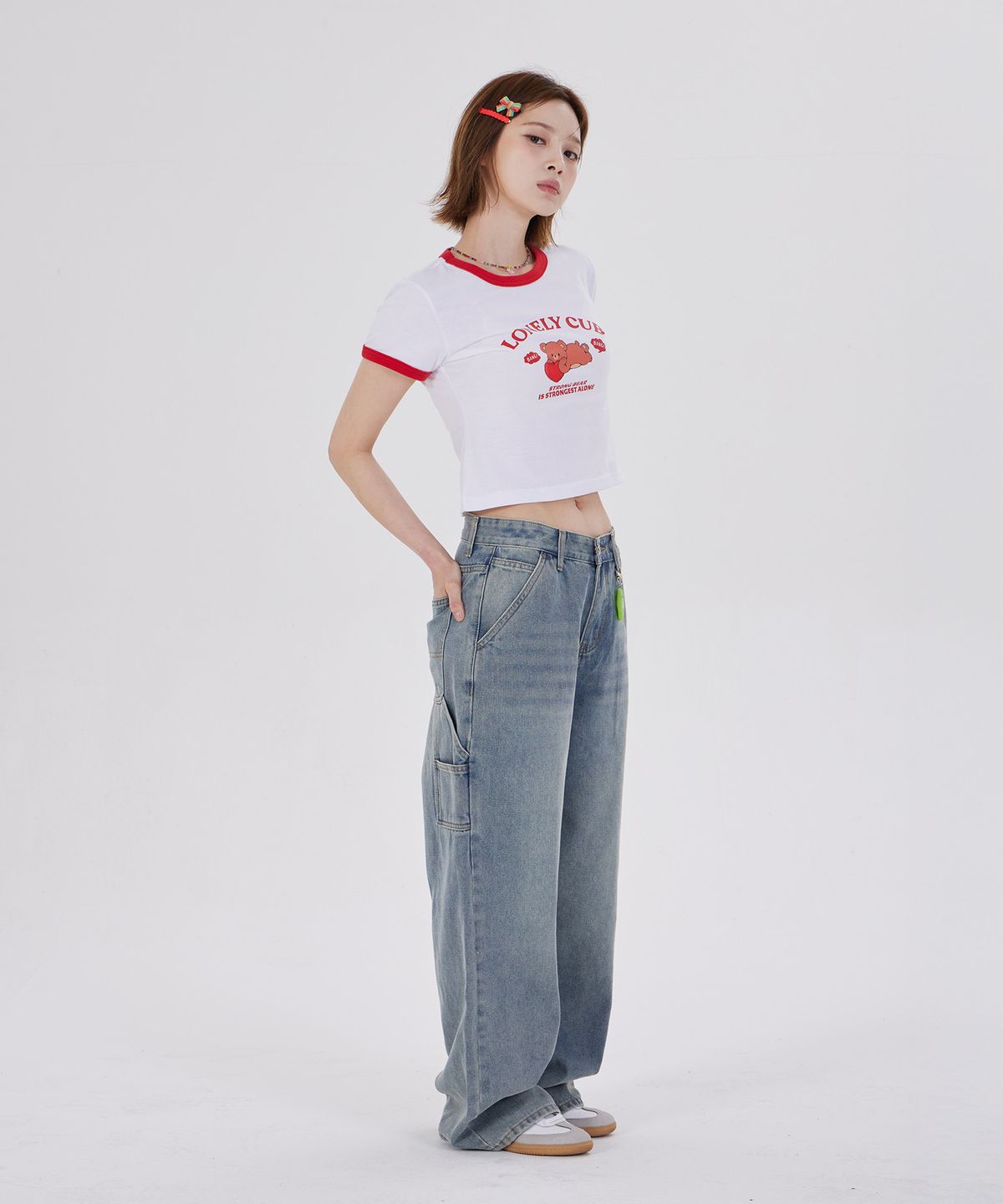 디스펑트(DYSFUNCT) LONELY CUB RINGER T-SHIRT(RED)