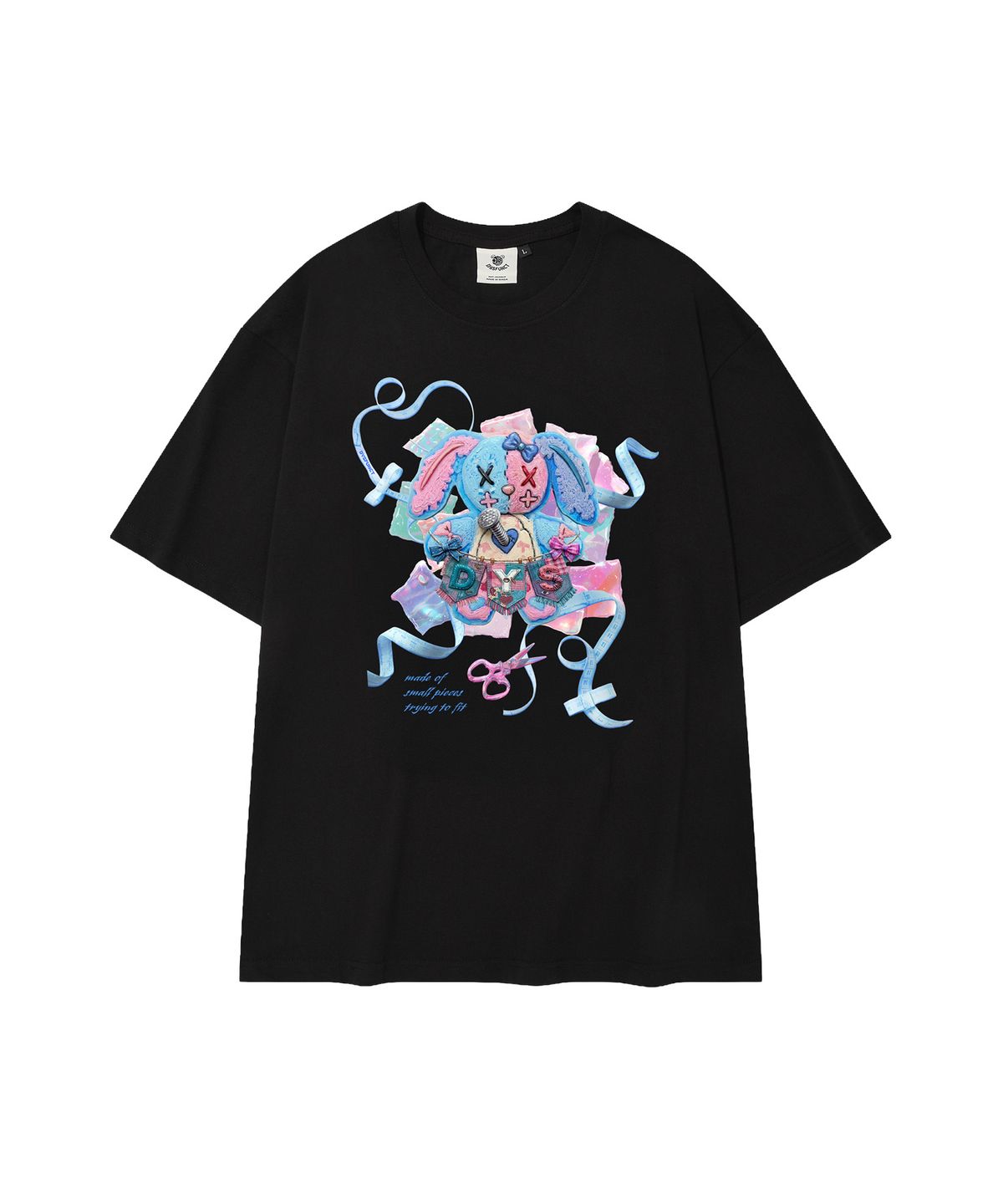 디스펑트(DYSFUNCT) DYS STUDDED RABBITS T-SHIRT(BLACK)