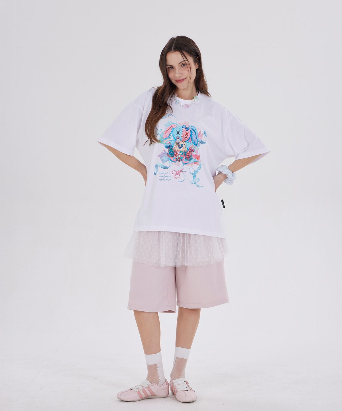 디스펑트(DYSFUNCT) DYS STUDDED RABBITS T-SHIRT(WHITE)