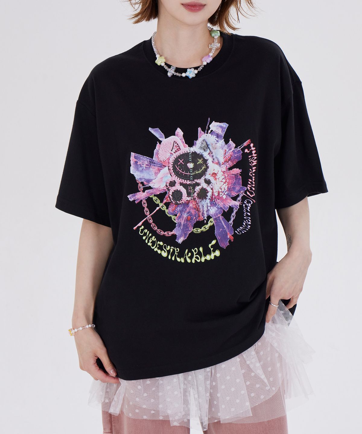 디스펑트(DYSFUNCT) UNWANTED RABBITS T-SHIRT(BLACK)
