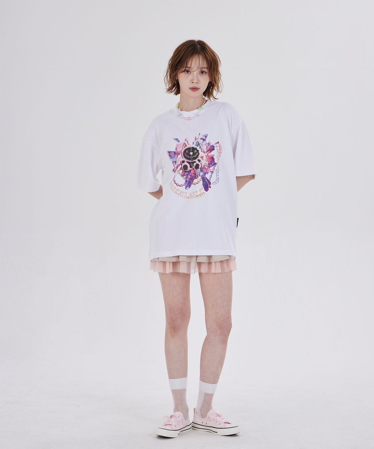 디스펑트(DYSFUNCT) UNWANTED RABBITS T-SHIRT(WHITE)