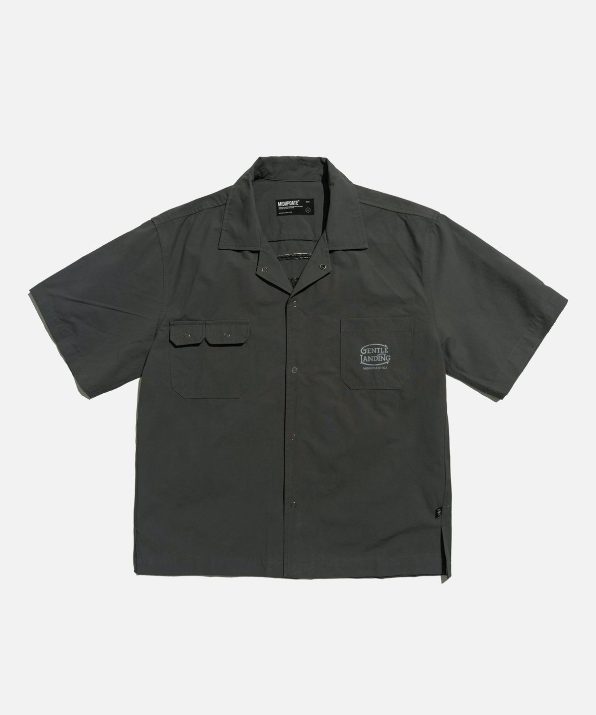 미드업데이트(MIDUPDATE) Double Pocket Tech Shirt Charcoal