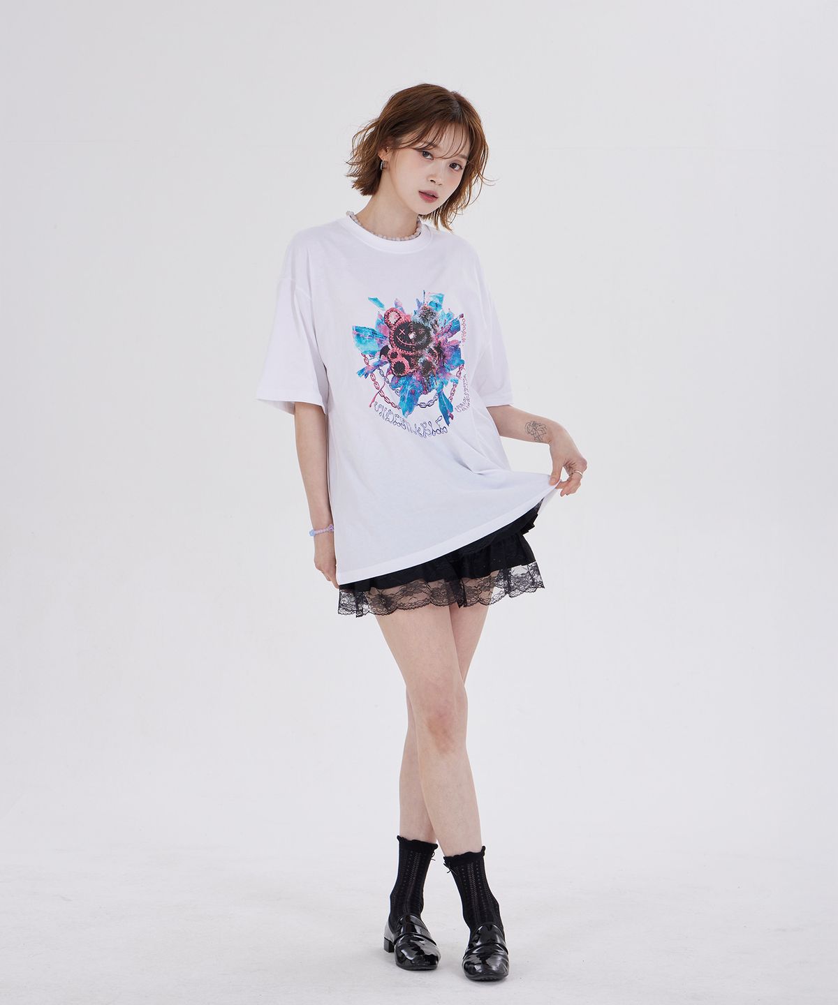 디스펑트(DYSFUNCT) UNWANTED BEARS T-SHIRT(WHITE)