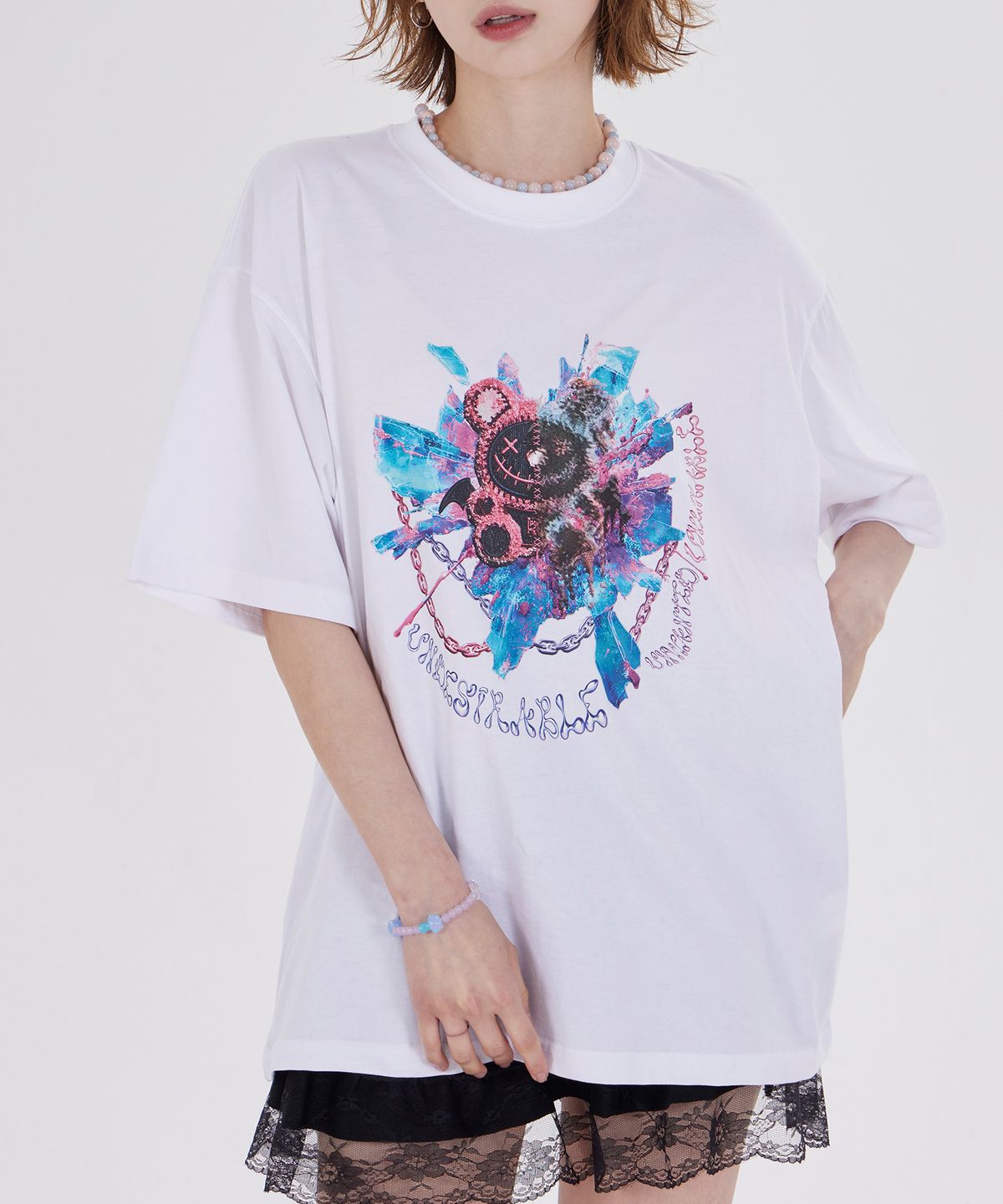 디스펑트(DYSFUNCT) UNWANTED BEARS T-SHIRT(WHITE)