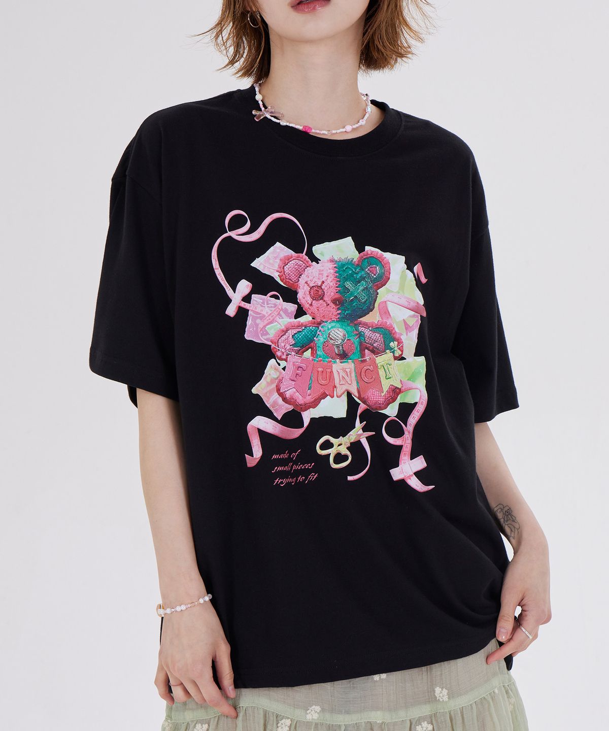 디스펑트(DYSFUNCT) FUNCT STUDDED BEARS T-SHIRT(BLACK)