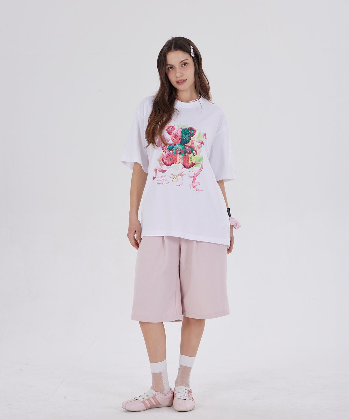 디스펑트(DYSFUNCT) FUNCT STUDDED BEARS T-SHIRT(WHITE)