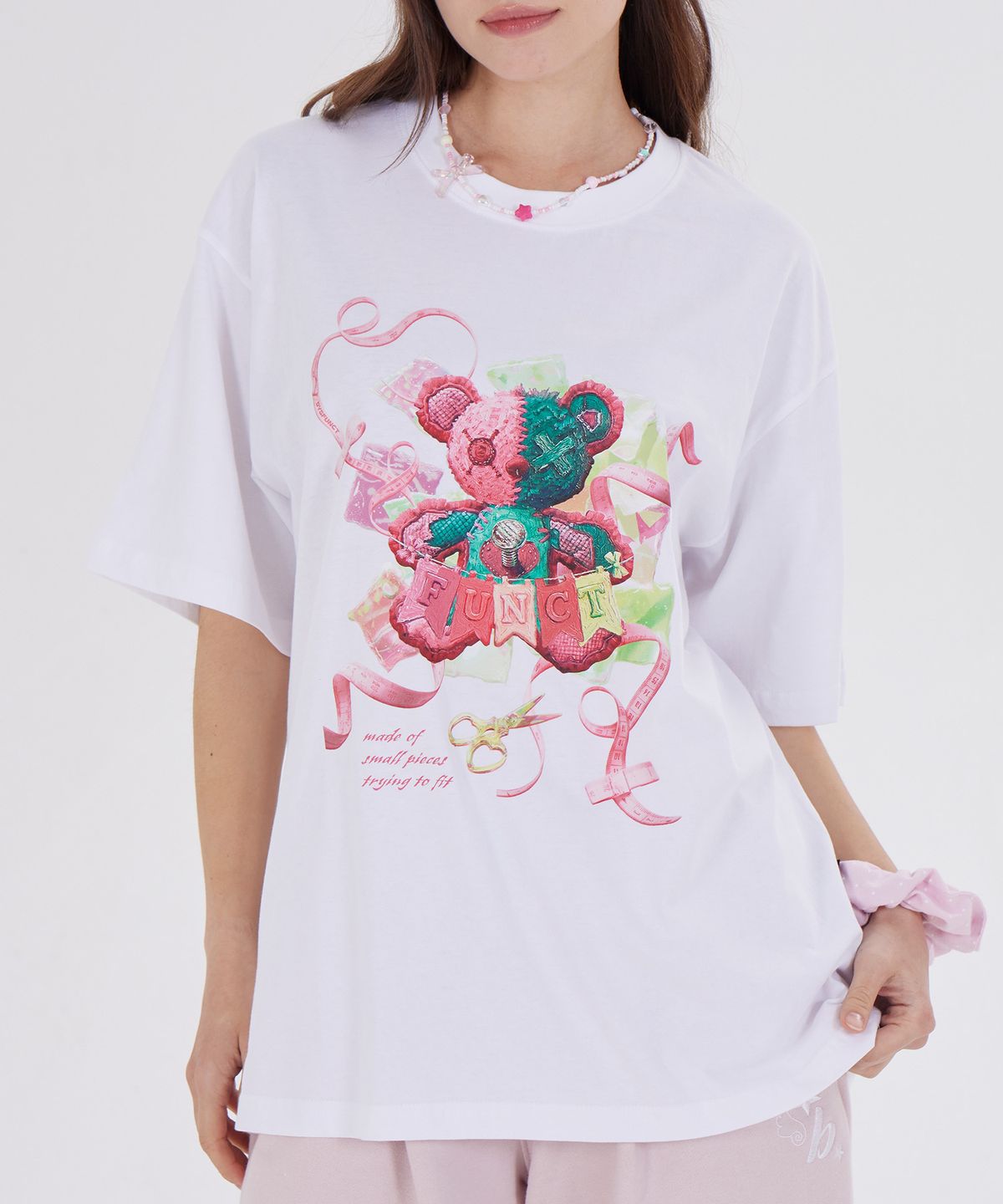 디스펑트(DYSFUNCT) FUNCT STUDDED BEARS T-SHIRT(WHITE)