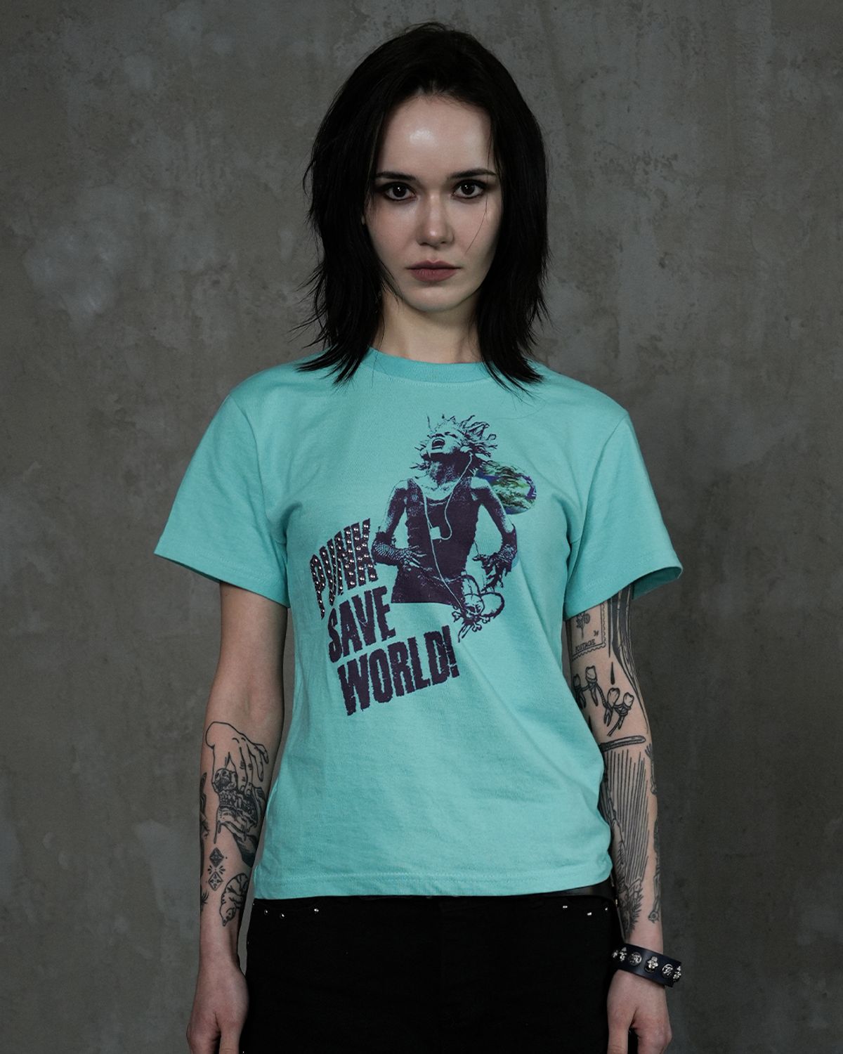 엔엔피스(NNPCS) Punk Save World Tee (MINT)