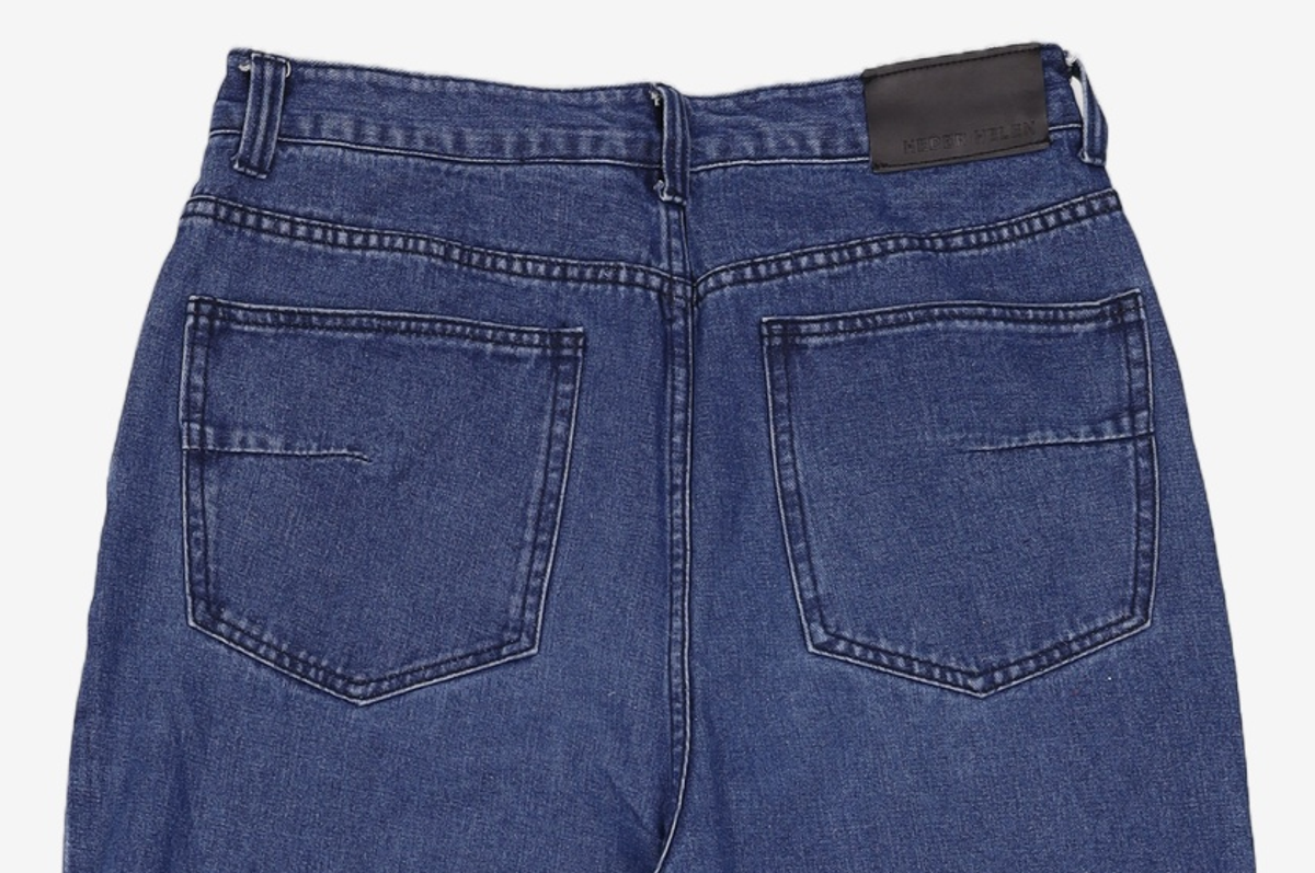 헤더헬렌(HEDER HELEN) Burst a balloon denim pants indigo L