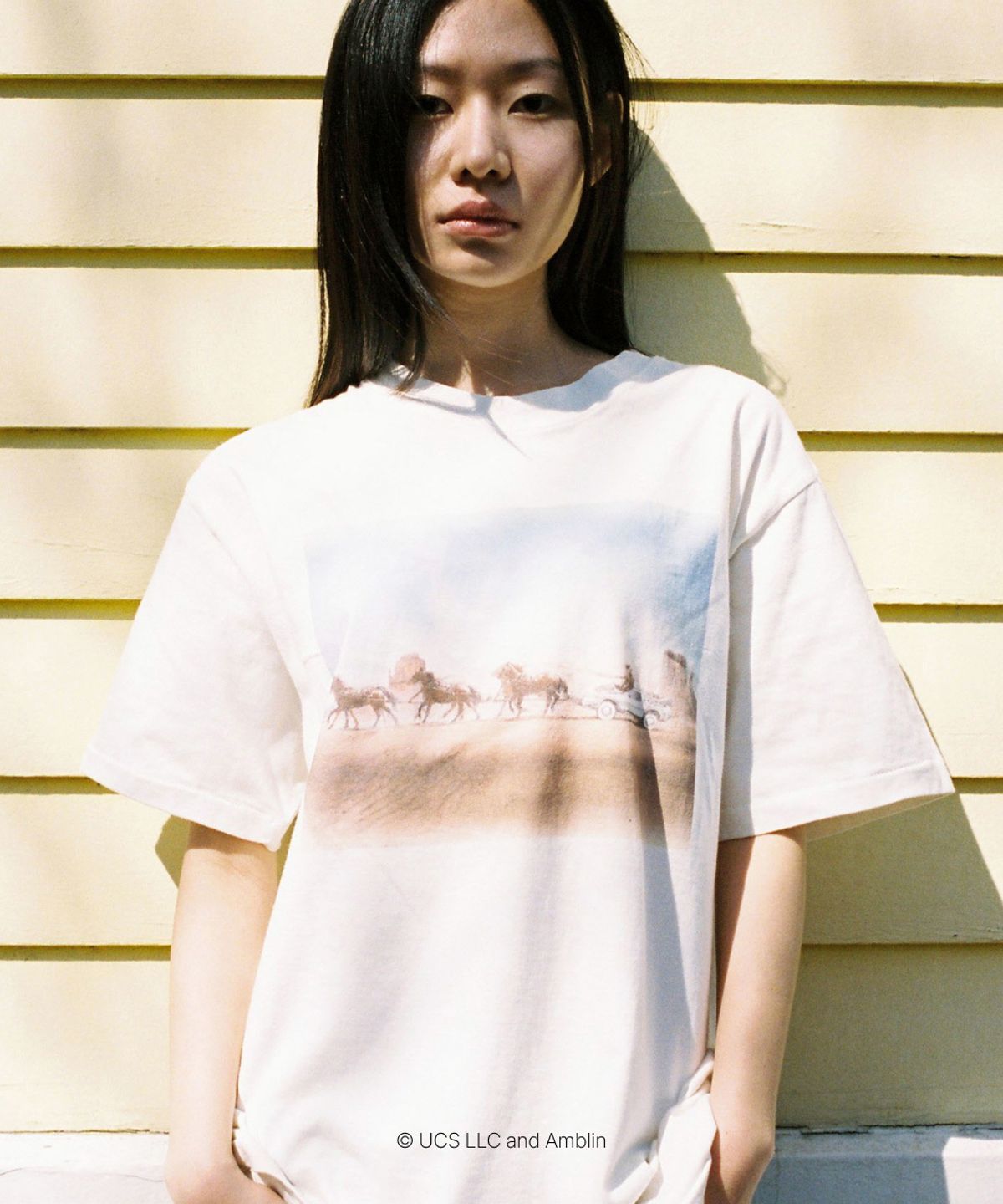 얼렁뚱땅 상점(ULDD STORE) [Back To The Future] Horse Tee Pigment Ecru