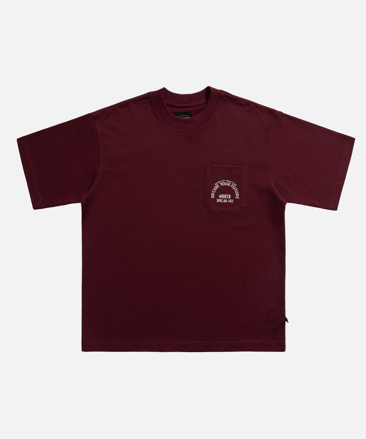 미드업데이트(MIDUPDATE) Pocket Embroidery Archive SS Tee Wine