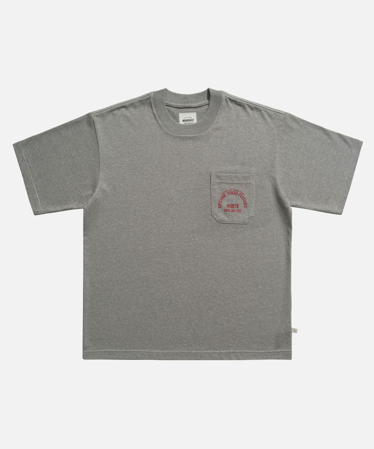 미드업데이트(MIDUPDATE) Pocket Embroidery Archive SS Tee Gray