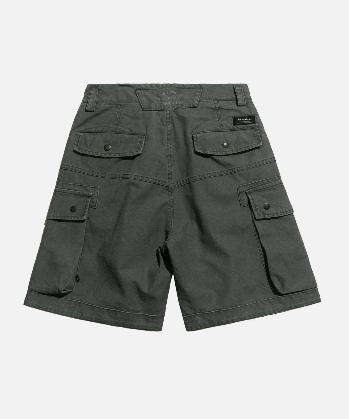 미드업데이트(MIDUPDATE) Diagonal Zip Cargo Shorts Pants Darkgray