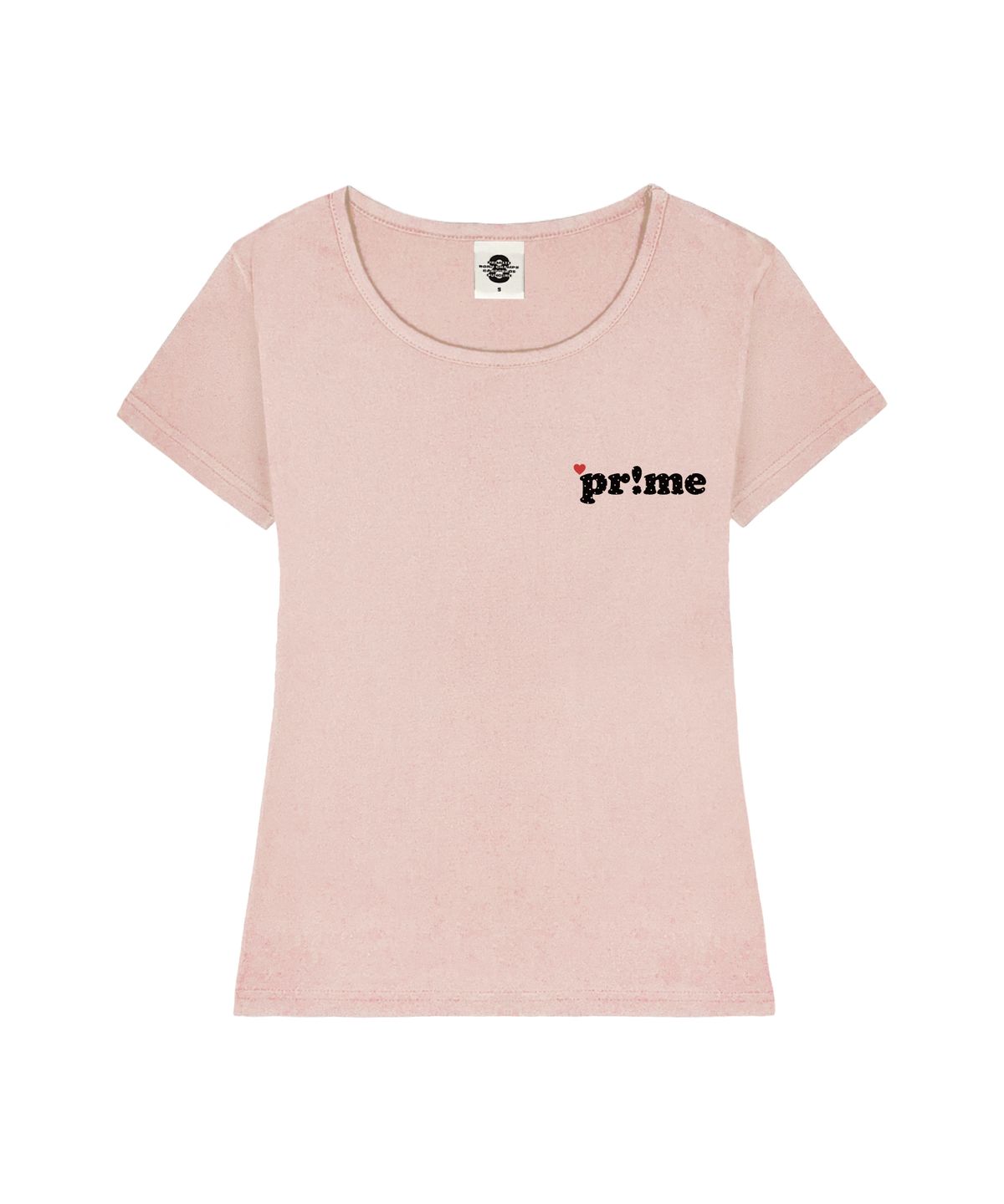 프라임에이트(PRIMATE) MINI HEART PRIME 여성 U넥 슬림핏 반팔티셔츠 6 COLORS