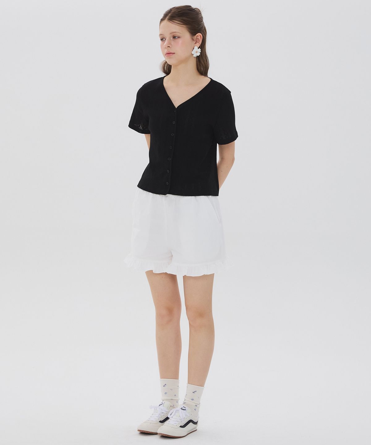 뉴루키(NEW LOOKY) Frill banded shorts _Ivory