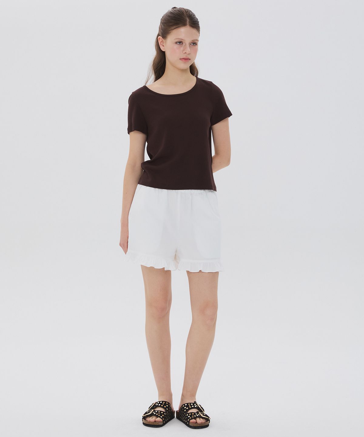 뉴루키(NEW LOOKY) Frill banded shorts _Ivory