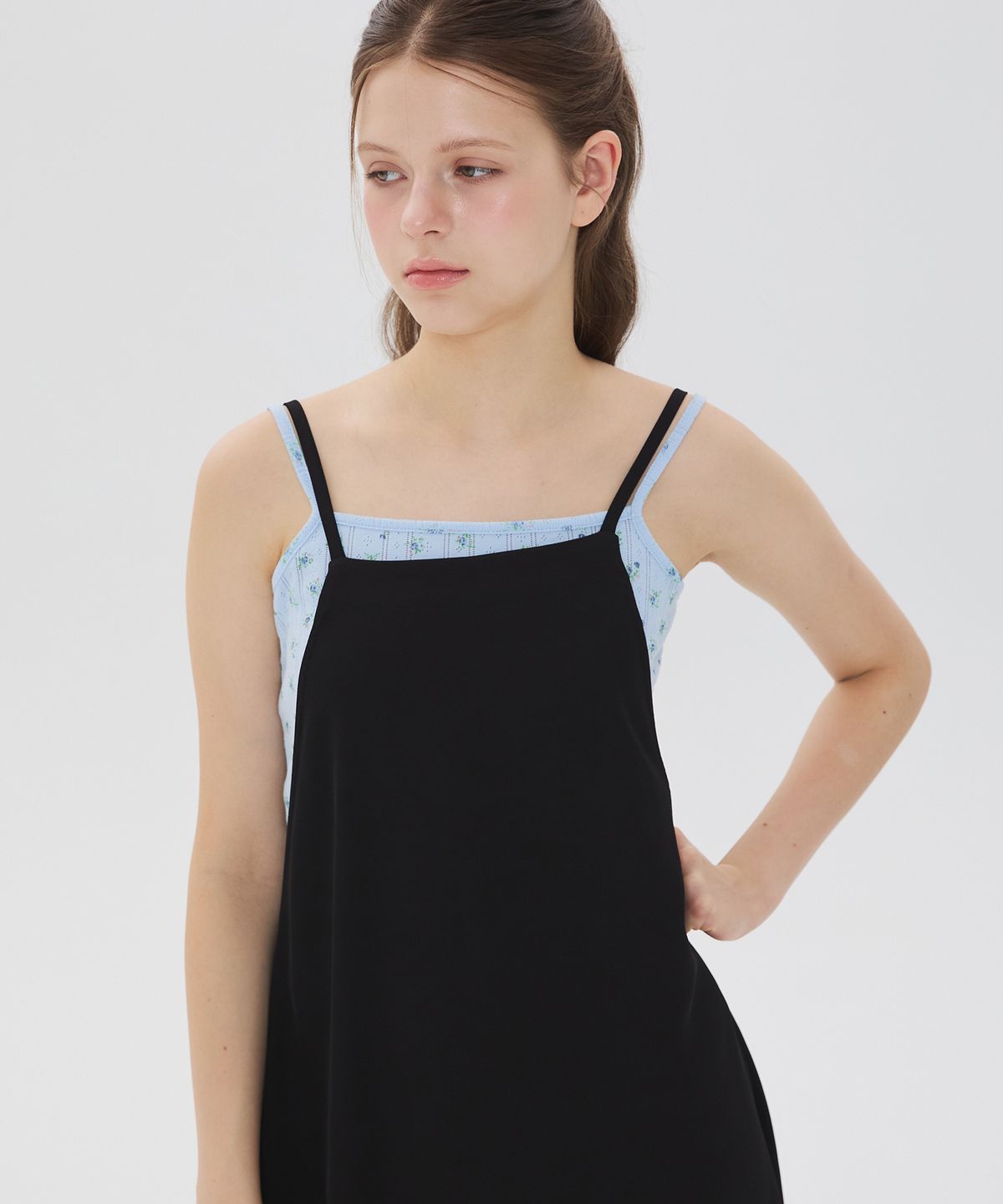 뉴루키(NEW LOOKY) Layered Long Dress _Black