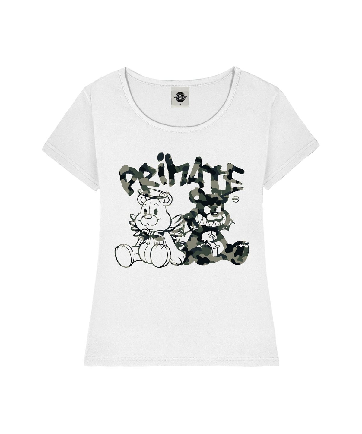 프라임에이트(PRIMATE) CAMO DEMIE 여성 U넥 슬림핏 반팔티셔츠 5 COLORS