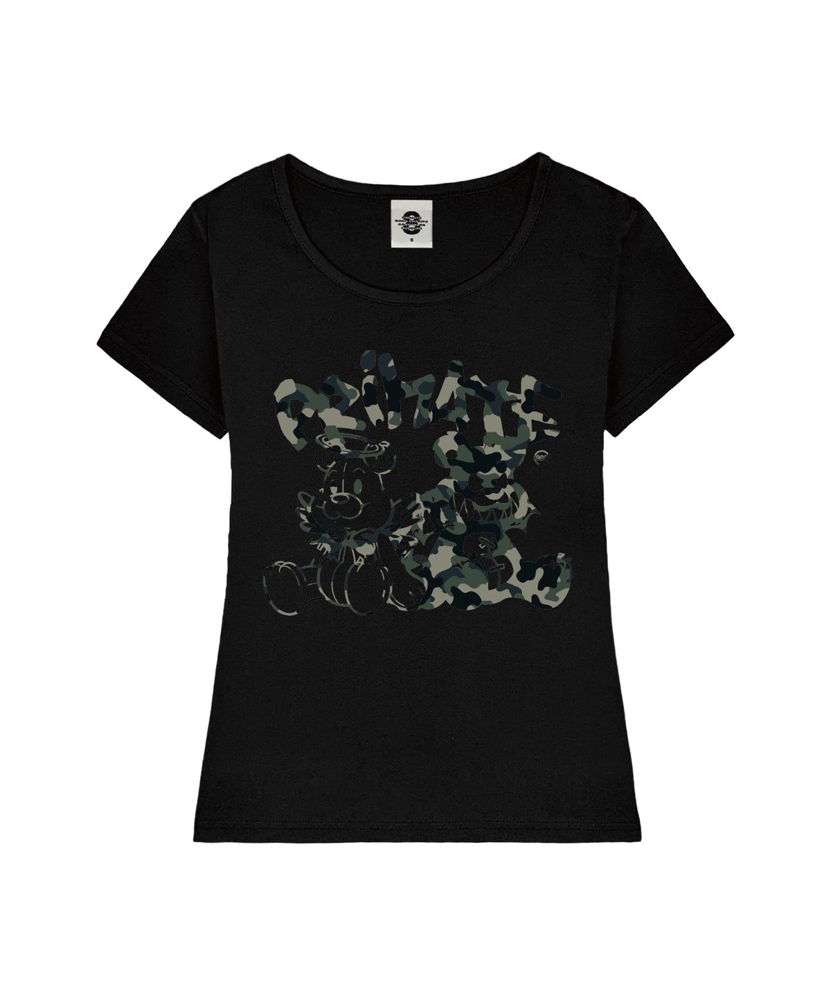 프라임에이트(PRIMATE) CAMO DEMIE 여성 U넥 슬림핏 반팔티셔츠 5 COLORS