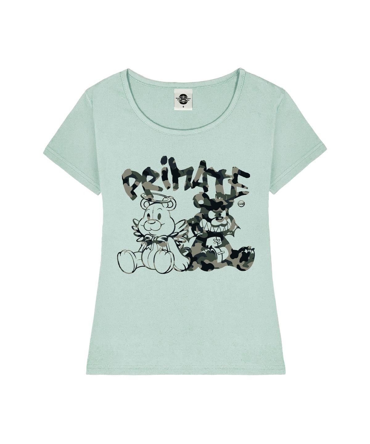 프라임에이트(PRIMATE) CAMO DEMIE 여성 U넥 슬림핏 반팔티셔츠 5 COLORS