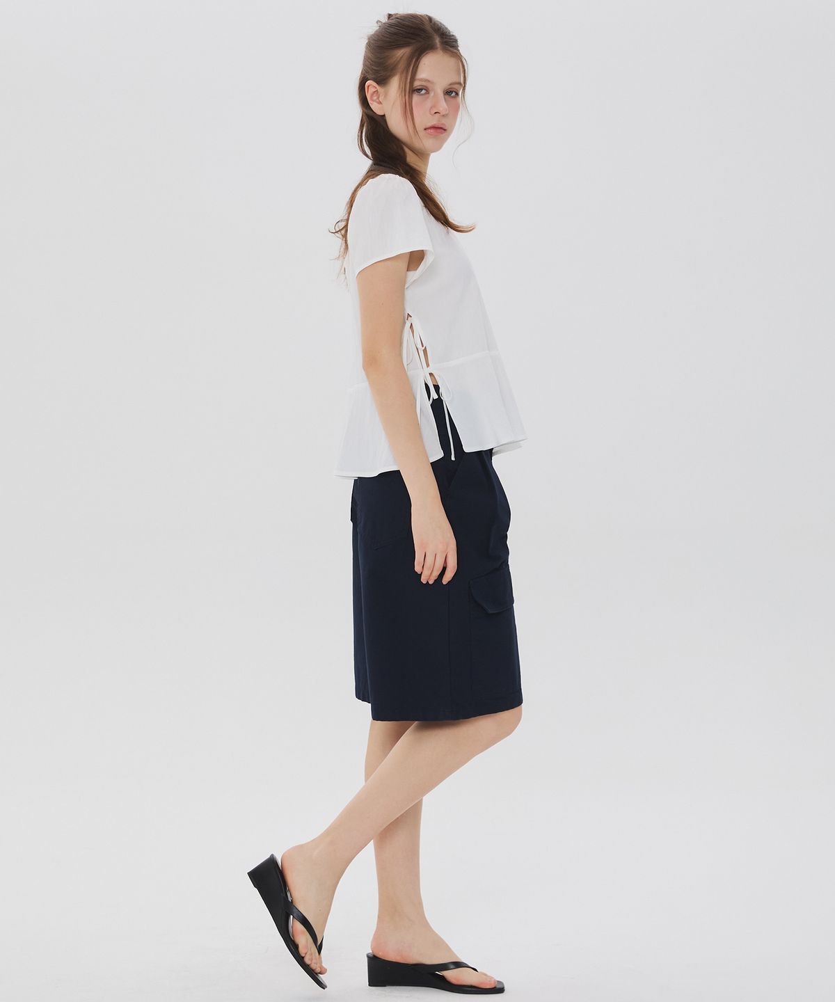 뉴루키(NEW LOOKY) Ribbon blouse_Ivory