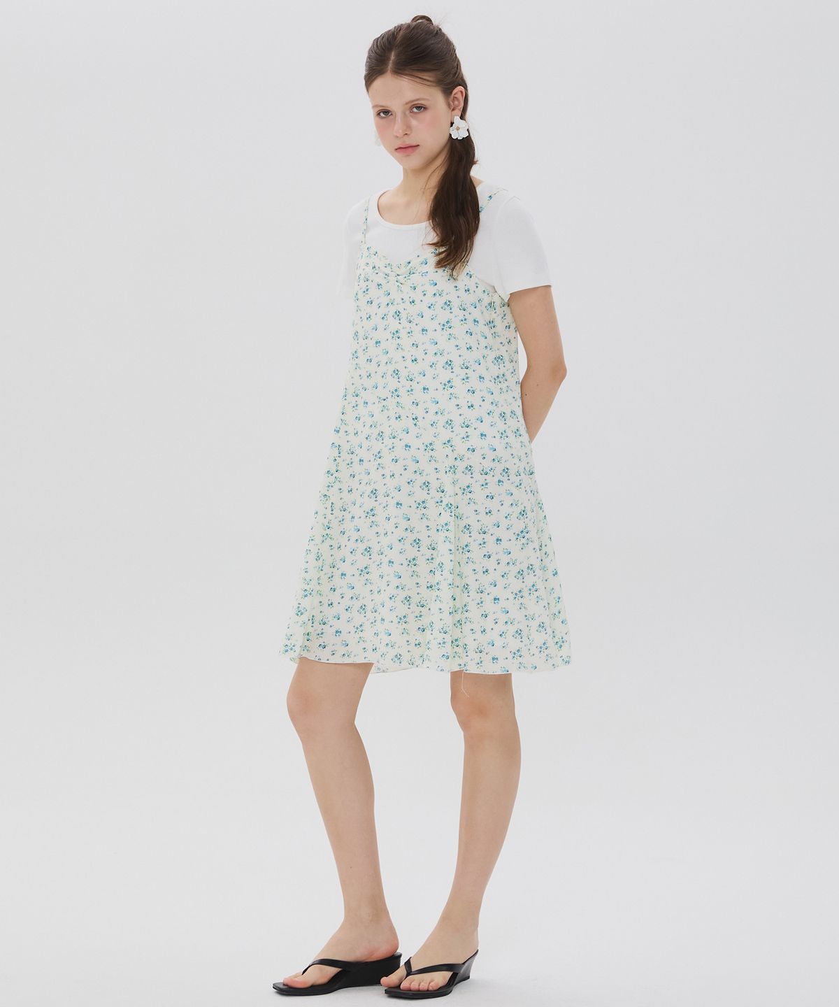 뉴루키(NEW LOOKY) Cut point dress_ Ivory