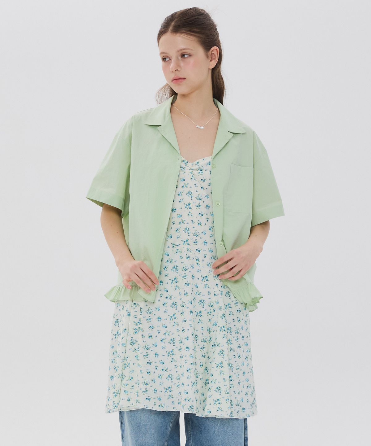 뉴루키(NEW LOOKY) Cut point dress_ Ivory