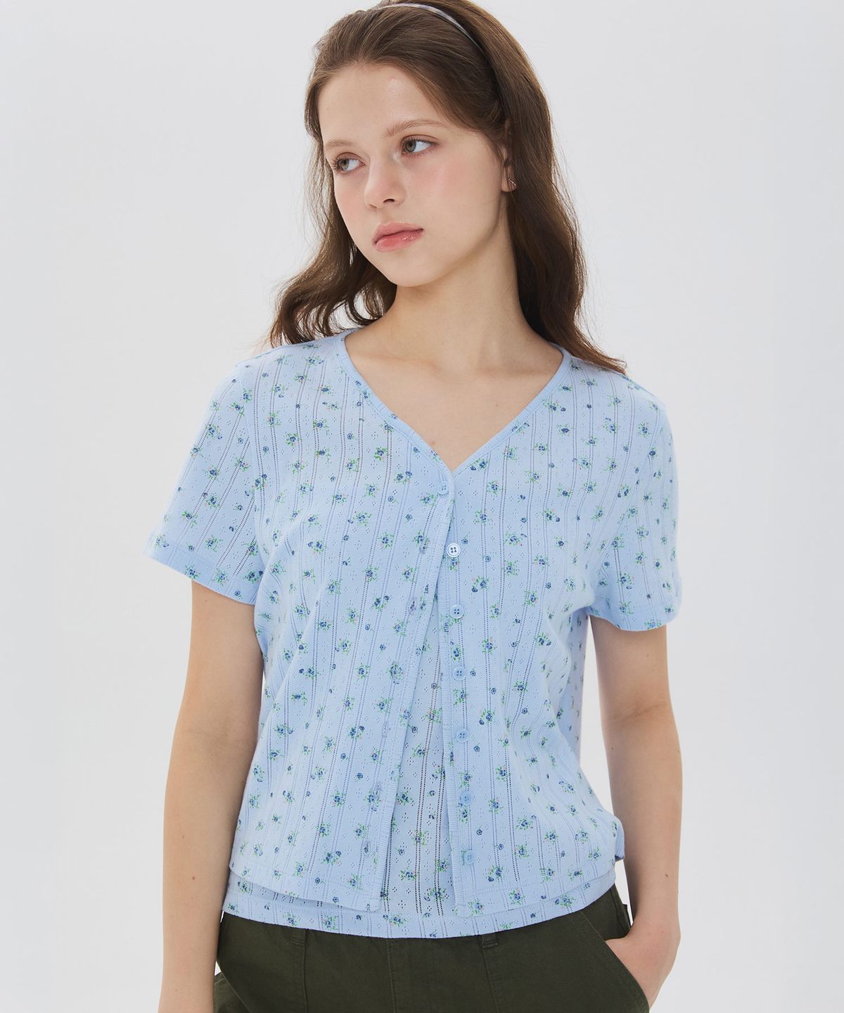 뉴루키(NEW LOOKY) Summer cardigan_Light blue