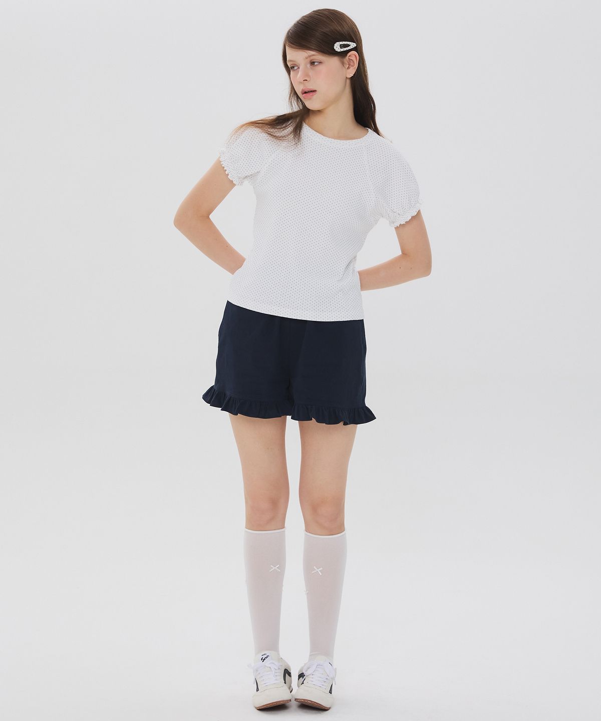 뉴루키(NEW LOOKY) Balloon sleeve t-shirt_Ivory