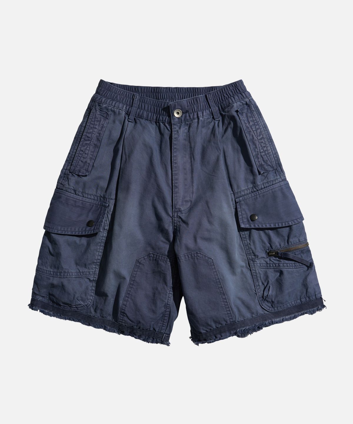 미드업데이트(MIDUPDATE) Cut-Off Multi-Pocket Shorts Pantss Blue