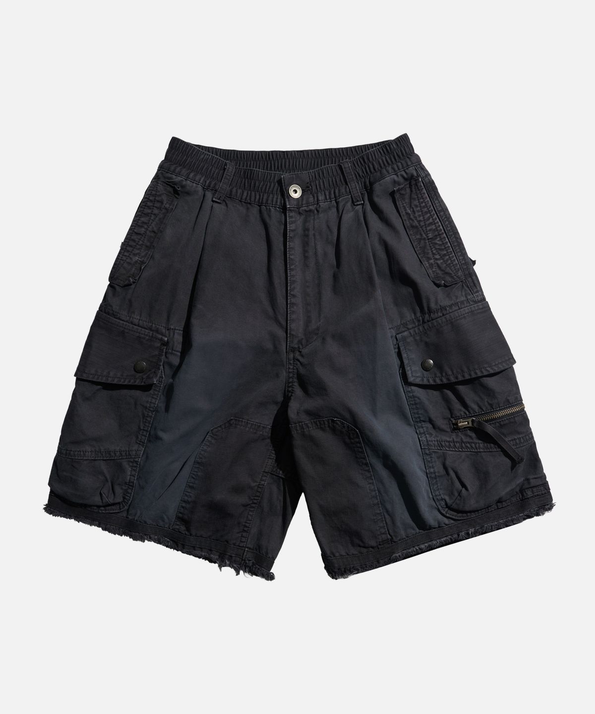 미드업데이트(MIDUPDATE) Cut-Off Multi-Pocket Shorts Pantss BK