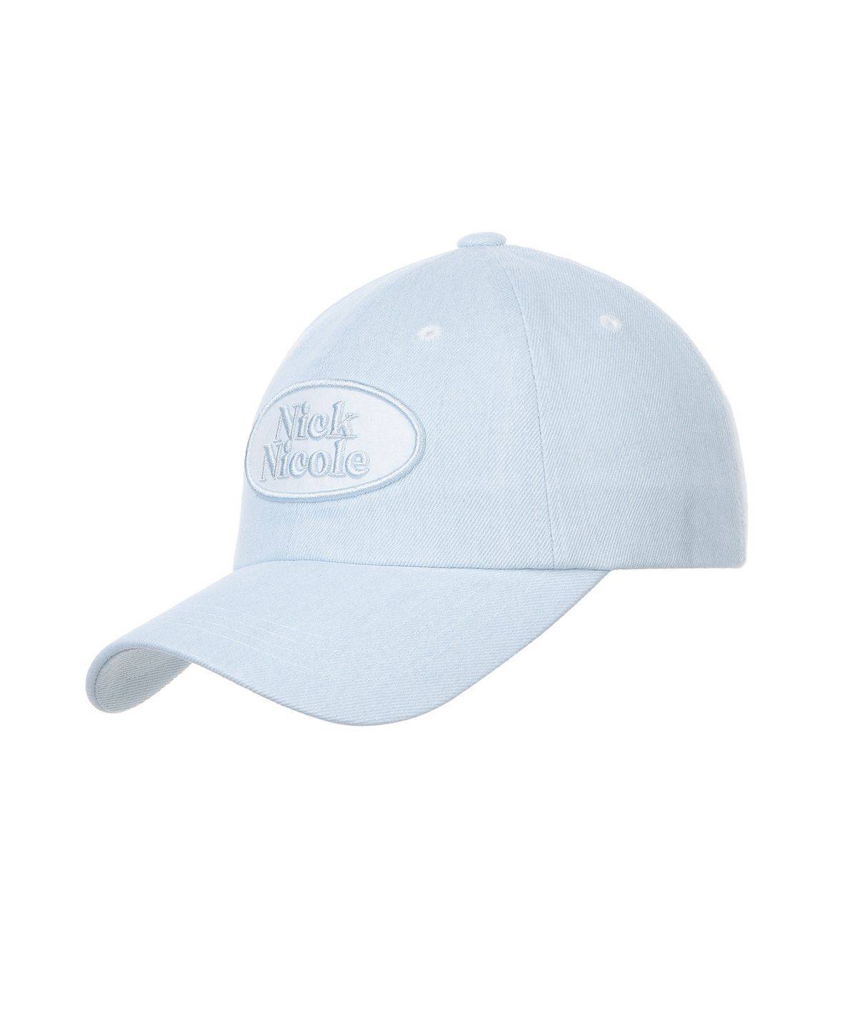 닉앤니콜(NICK&NICOLE) OVAL WAPPEN BALL CAP_SKY BLUE