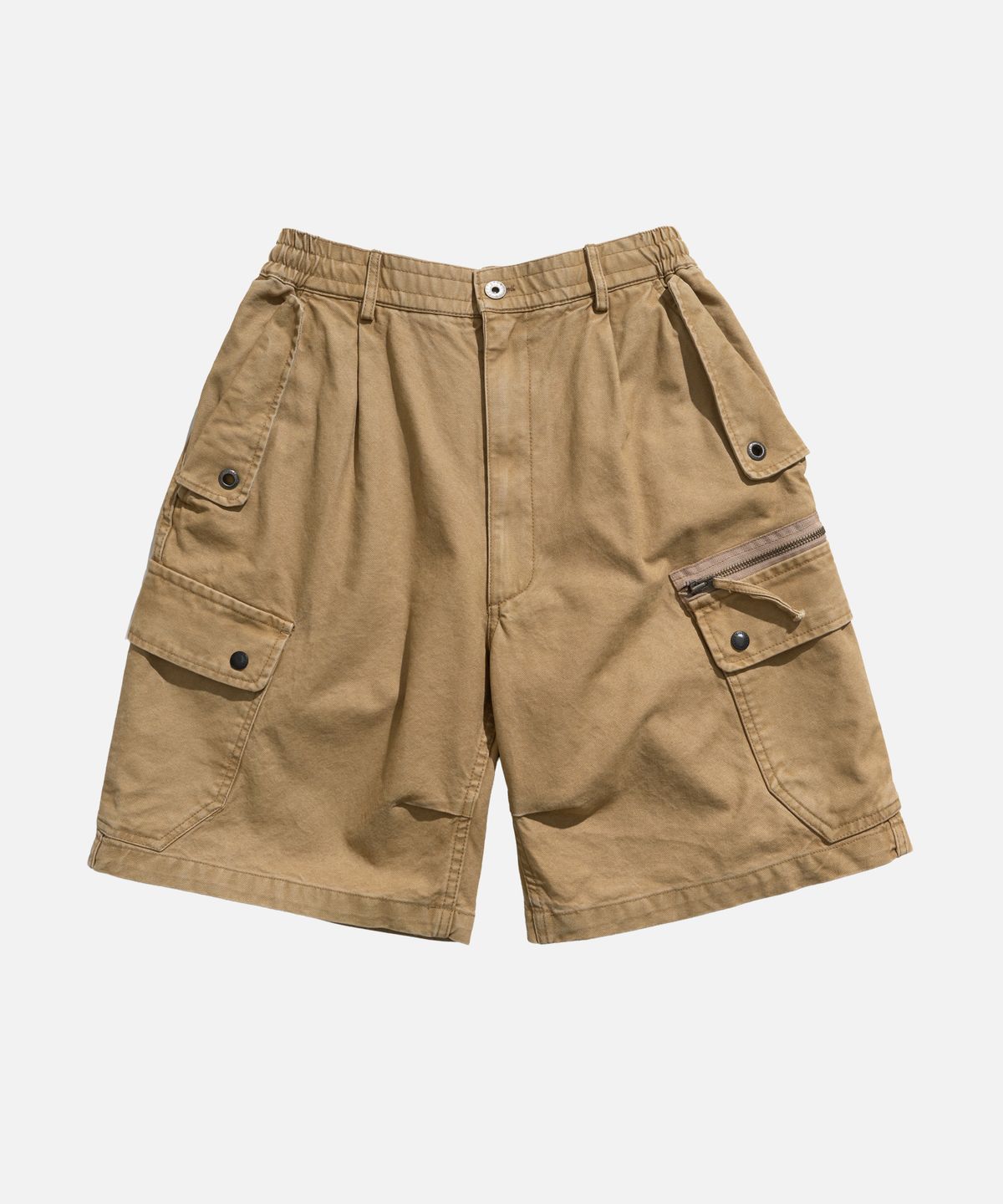 미드업데이트(MIDUPDATE) Washed Canvas Archive Shorts Pants Deepbeige