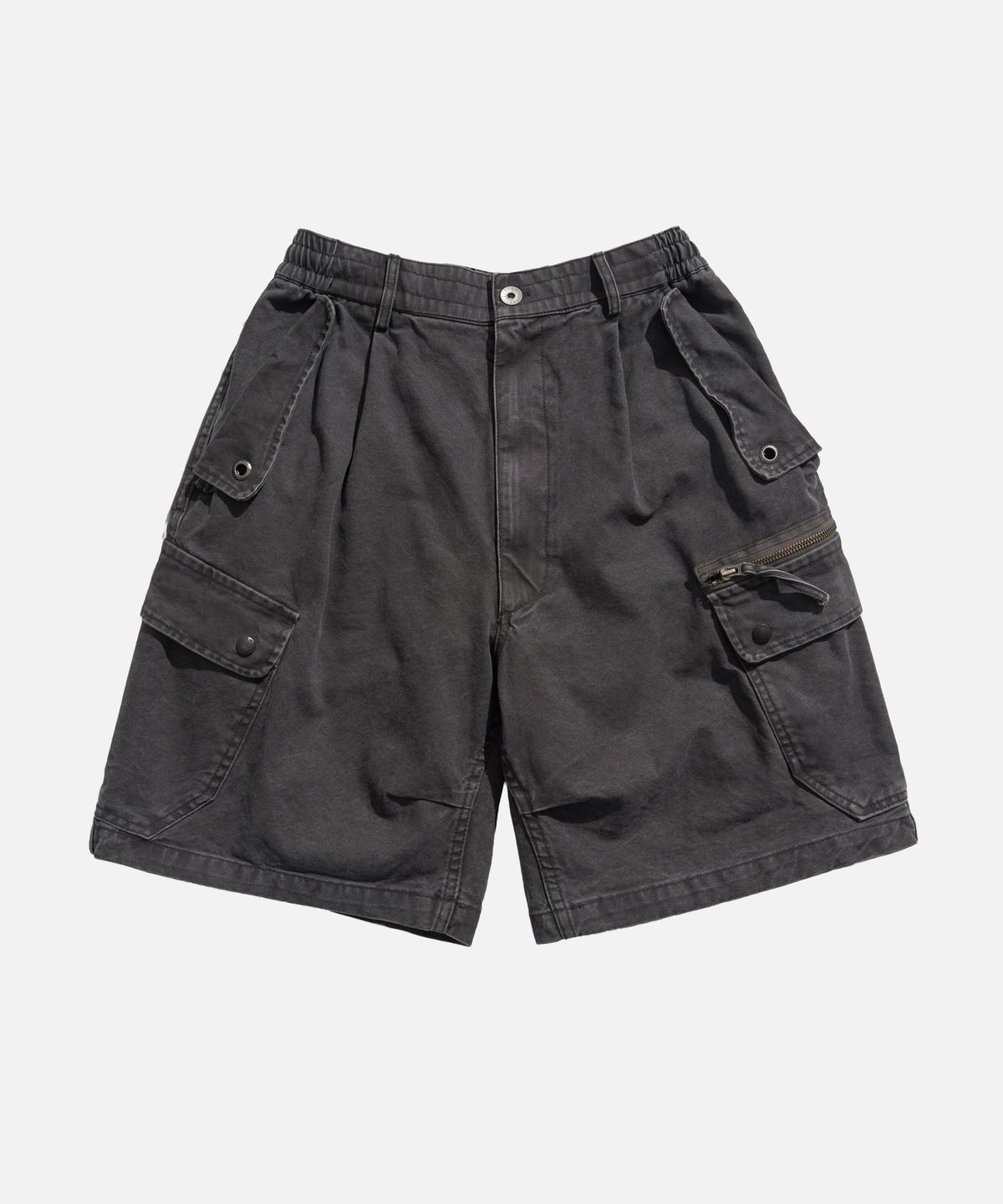 미드업데이트(MIDUPDATE) Washed Canvas Archive Shorts Pants Darkgray