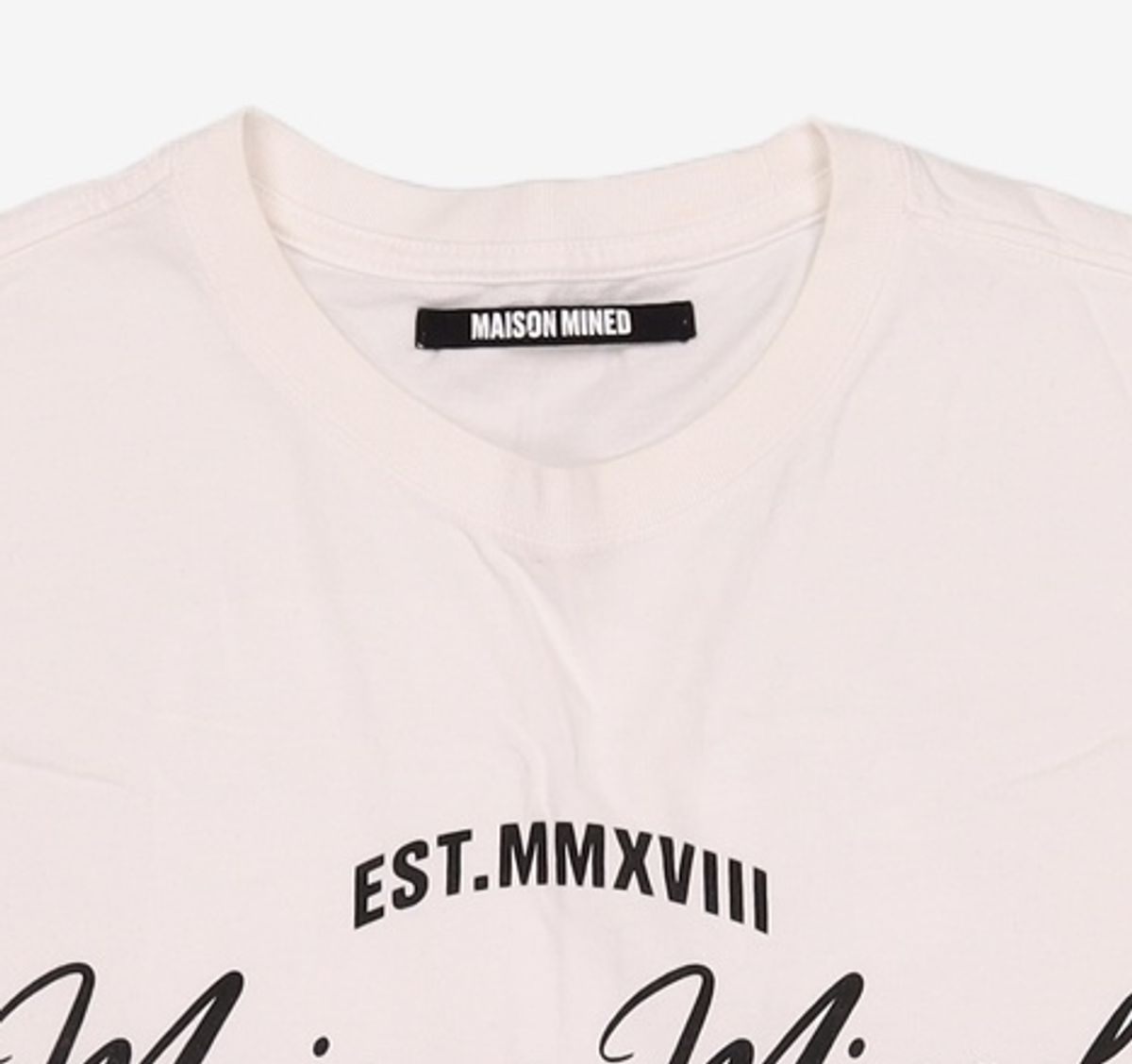 메종미네드(MAISON MINED) SCRIPT TYPE HALF T WHITE L