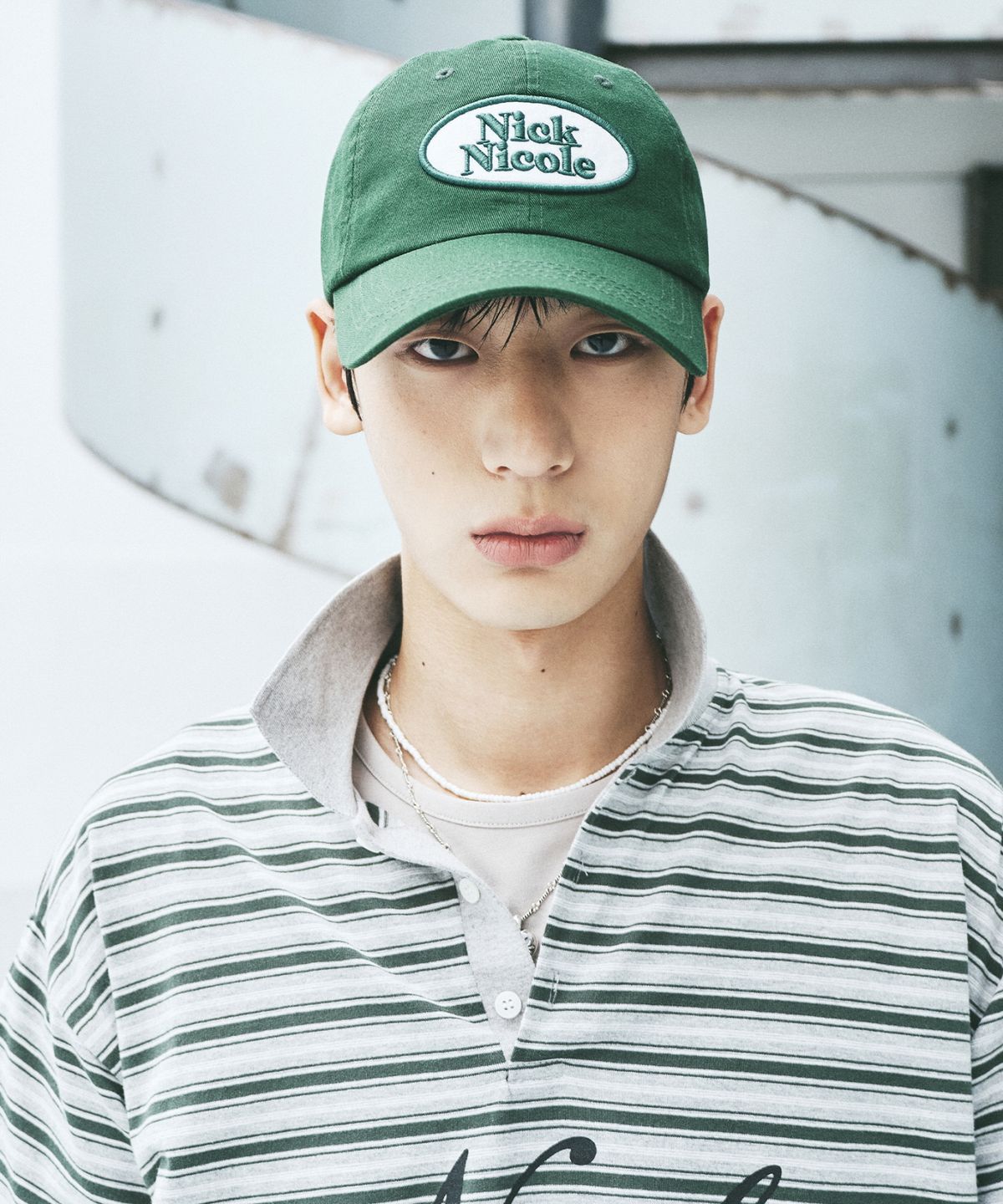 닉앤니콜(NICK&NICOLE) OVAL WAPPEN BALL CAP_GREEN