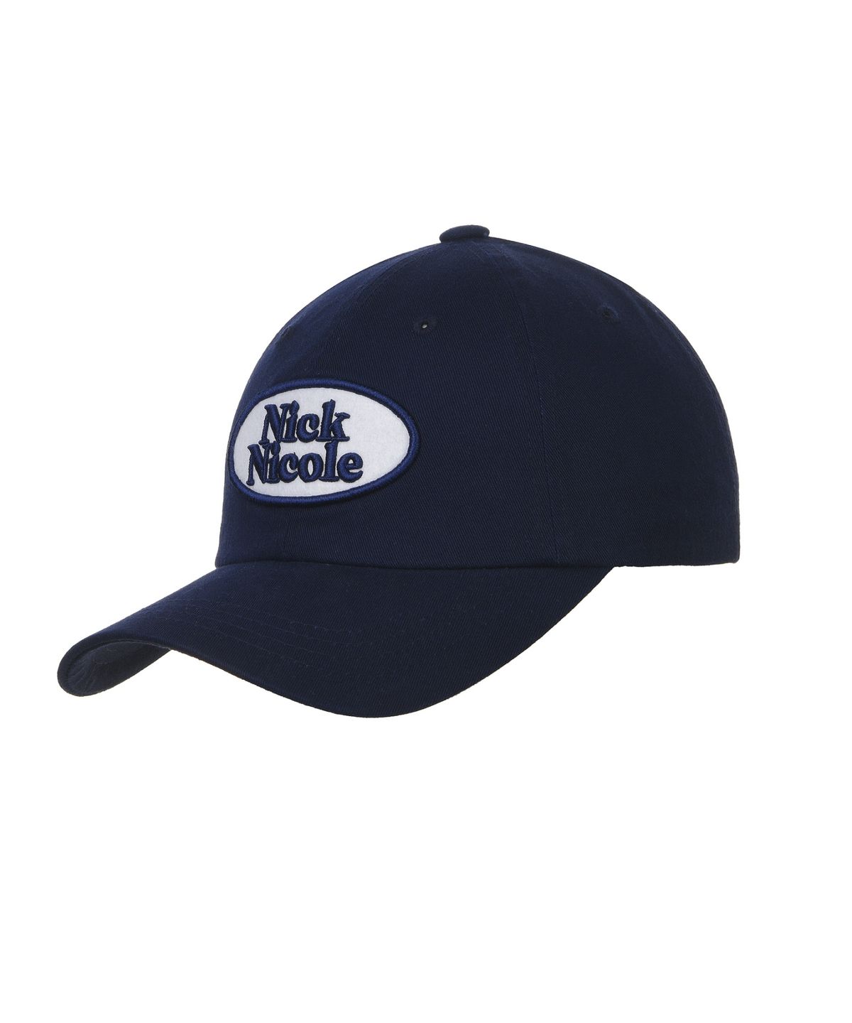 닉앤니콜(NICK&NICOLE) OVAL WAPPEN BALL CAP_NAVY