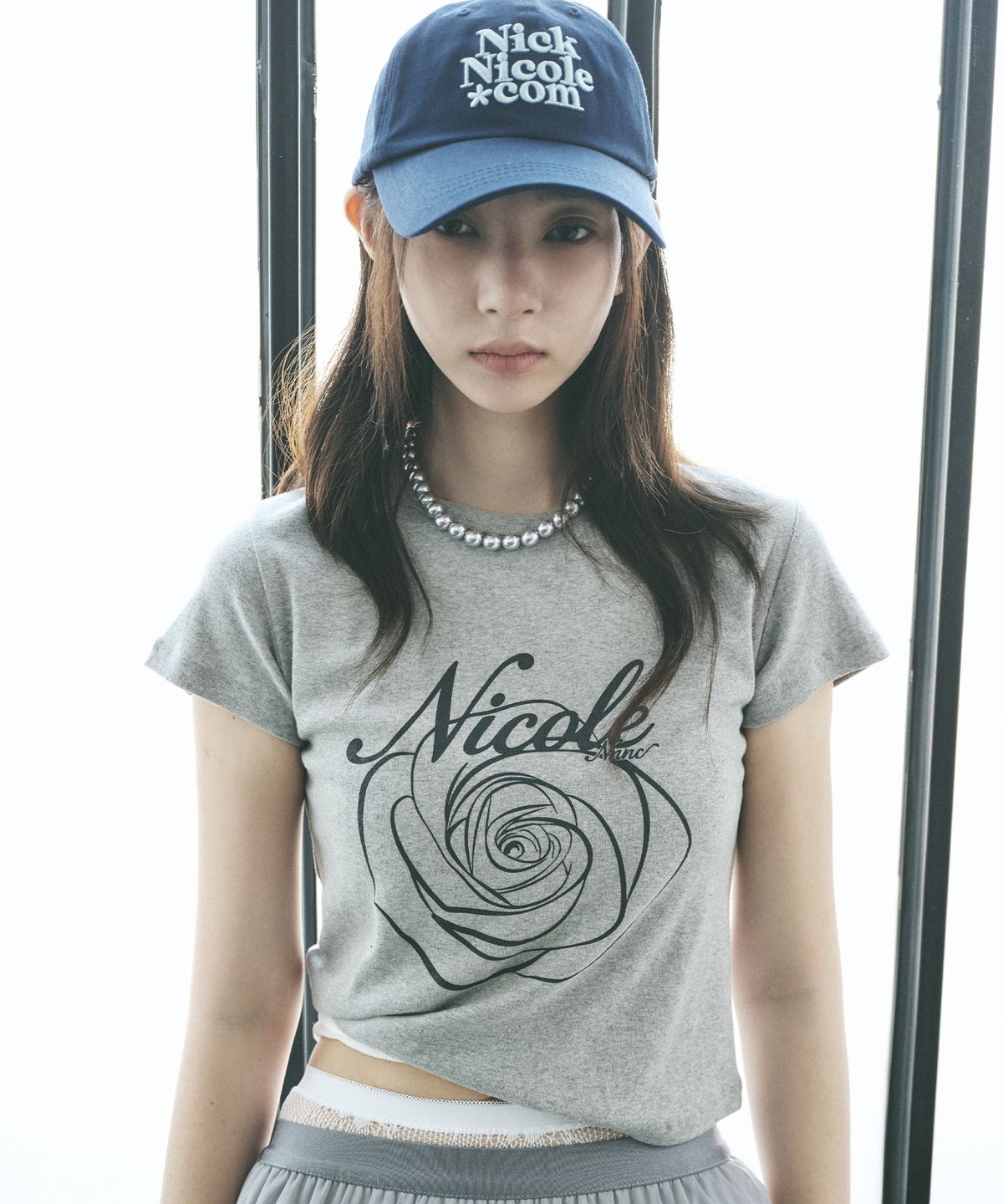 닉앤니콜(NICK&NICOLE) NN DOTCOM SIGNATURE BALL CAP_NAVY SKY BLUE