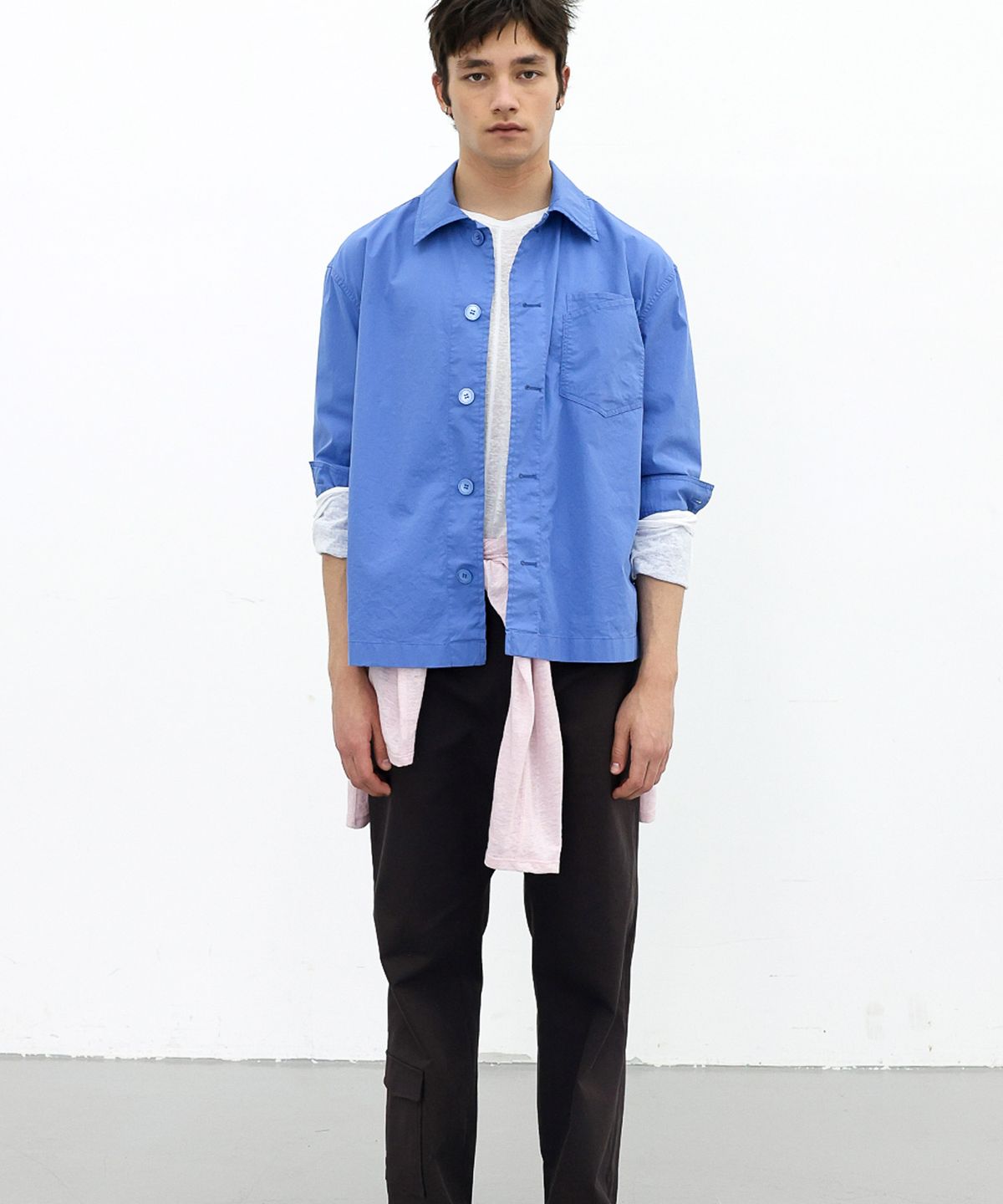 애니타임로릭(ANYTIME LOREAK) AIRY WASHED SHIRT - BLUE