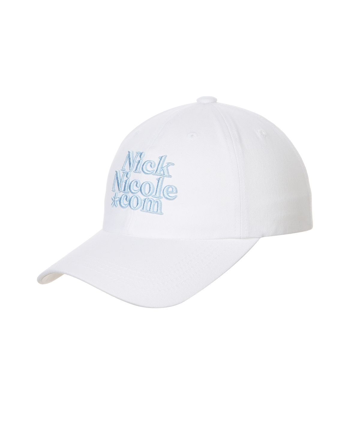 닉앤니콜(NICK&NICOLE) NN DOTCOM SIGNATURE BALL CAP_WHITE SKY BLUE