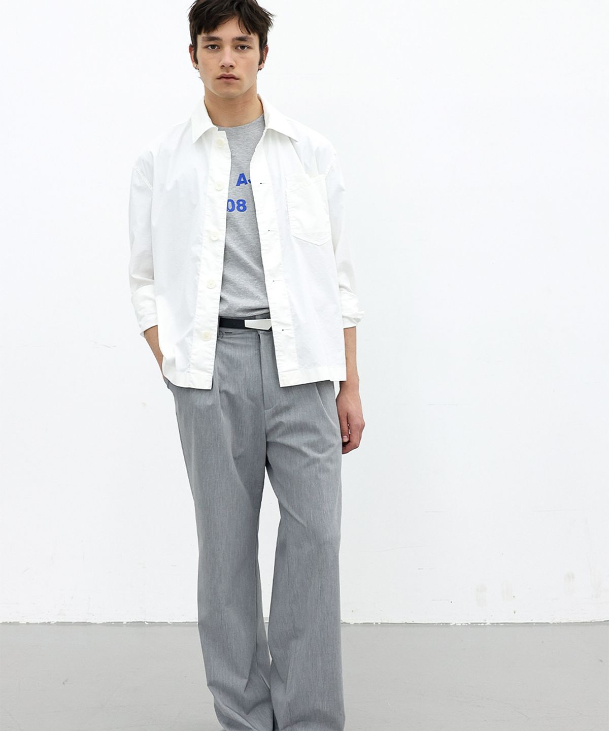 애니타임로릭(ANYTIME LOREAK) AIRY WASHED SHIRT - WHITE