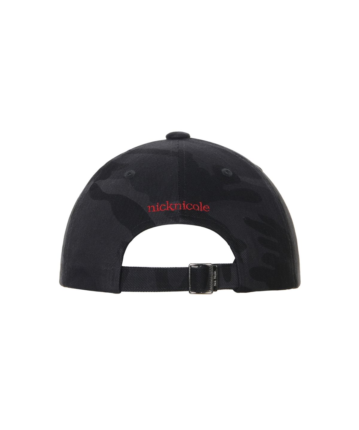 닉앤니콜(NICK&NICOLE) NN DOTCOM SIGNATURE BALL CAP_CAMO BLACK RED