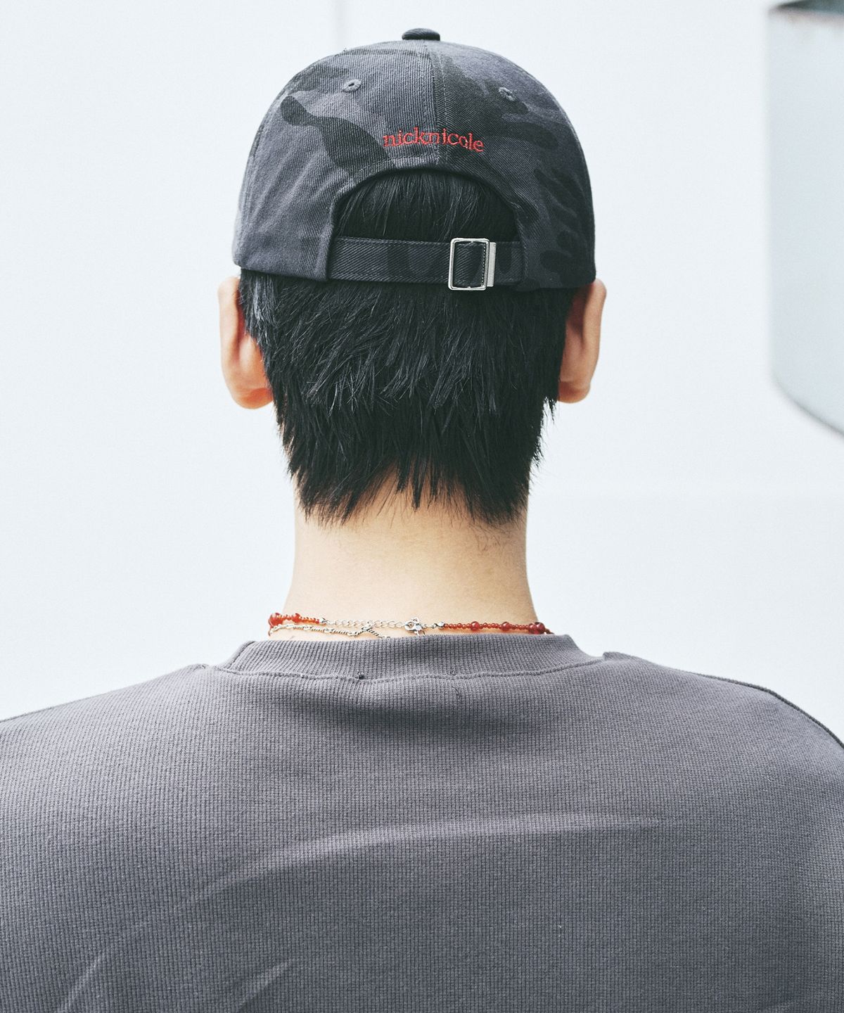 닉앤니콜(NICK&NICOLE) NN DOTCOM SIGNATURE BALL CAP_CAMO BLACK RED
