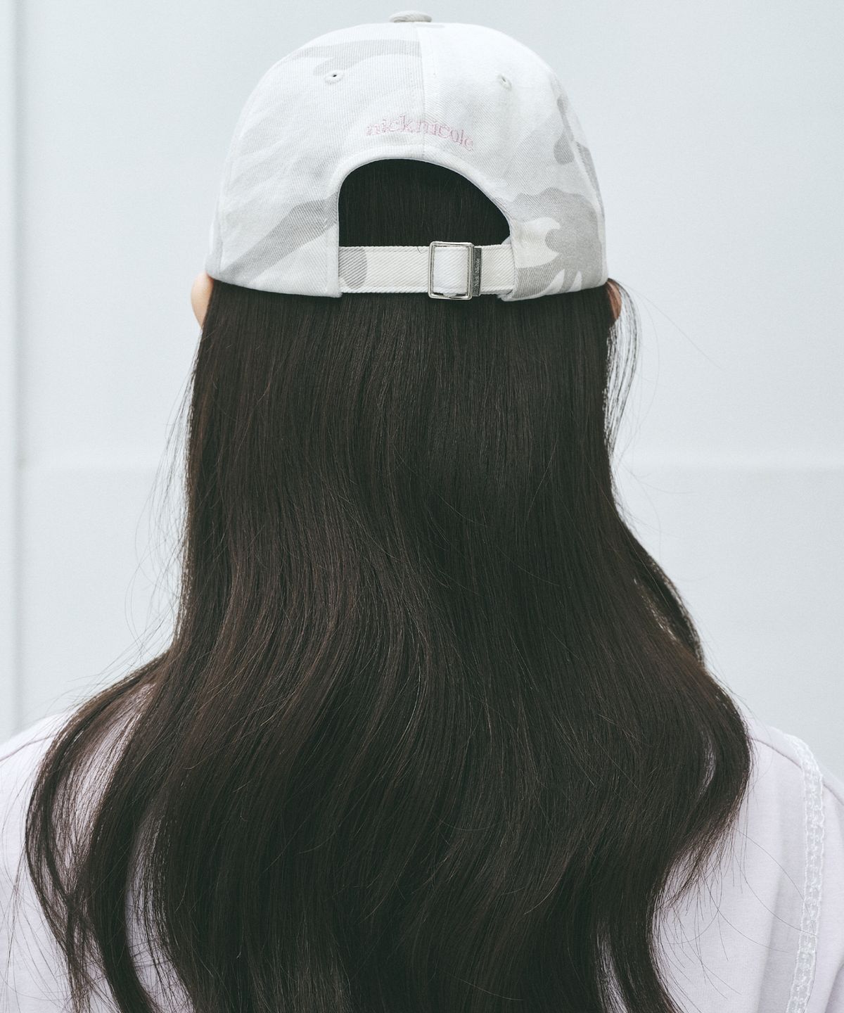 닉앤니콜(NICK&NICOLE) NN DOTCOM SIGNATURE BALL CAP_CAMO IVORY PINK